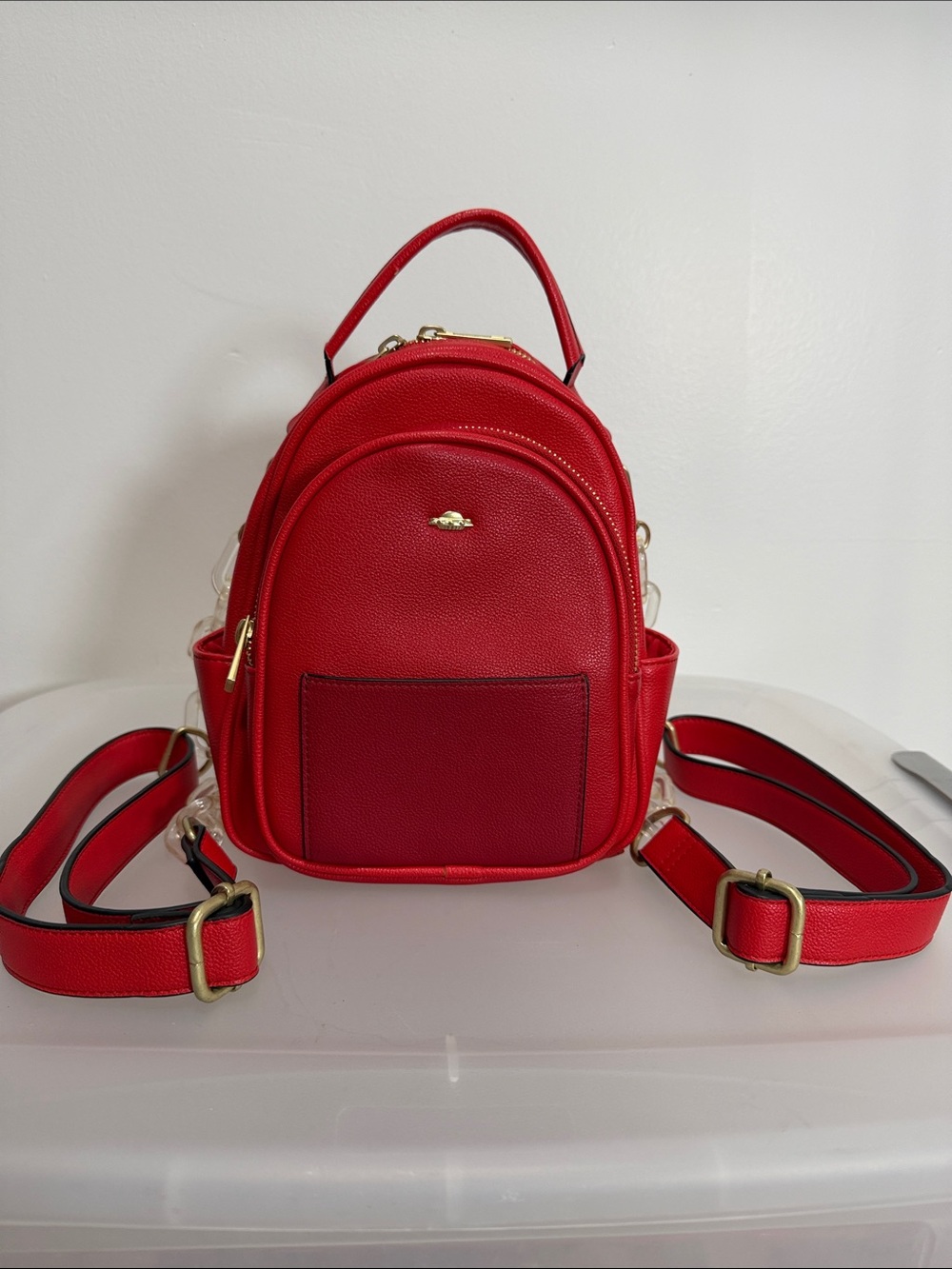 Little Rooms Red Mini Backpack Handbag UFO Logo Rare